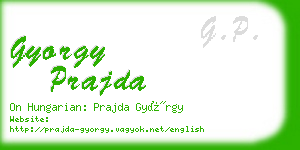 gyorgy prajda business card